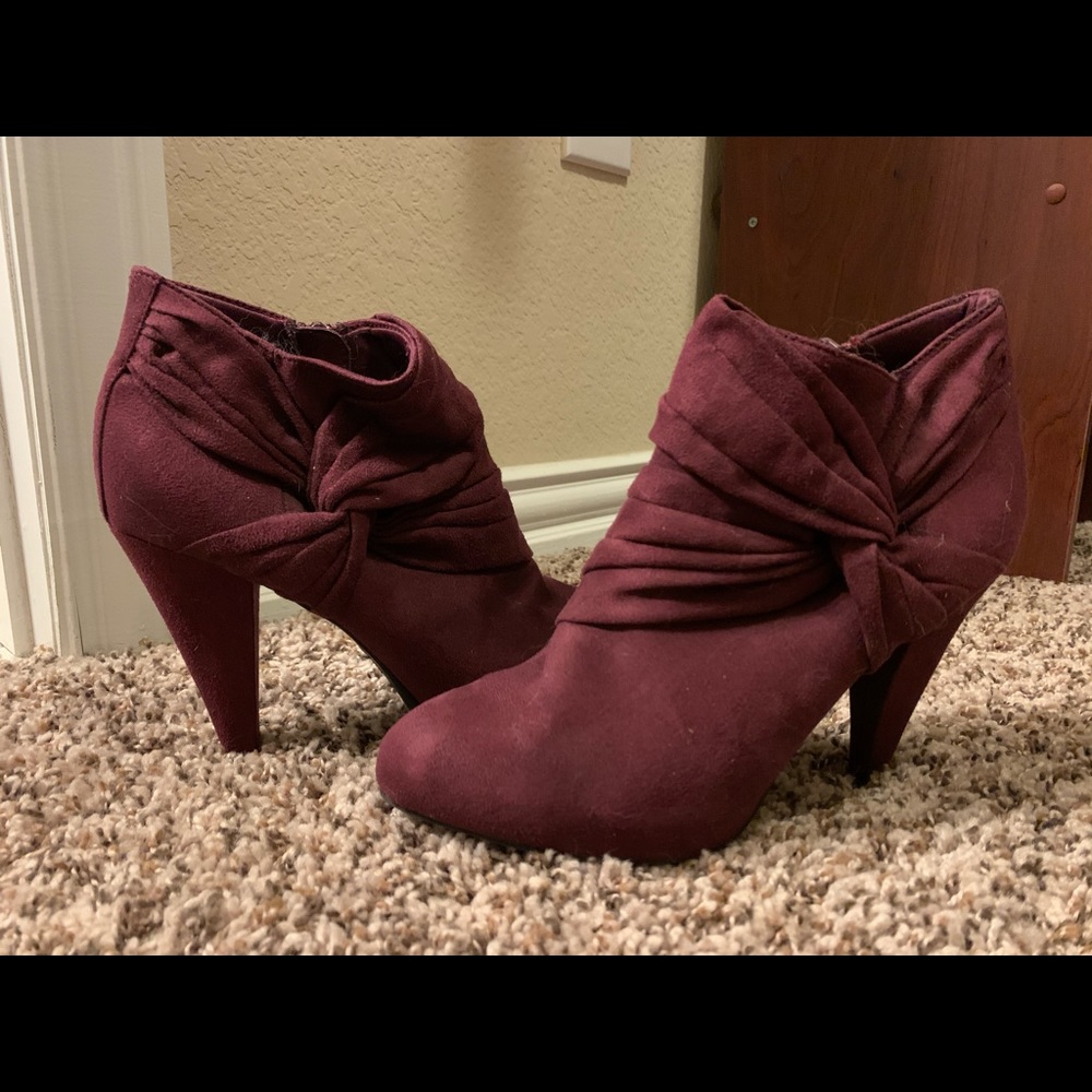 Purple booties